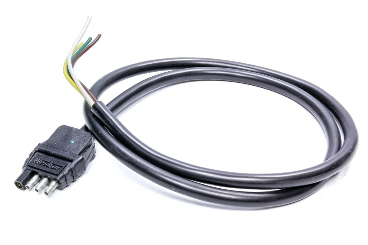 4flat Trailer End Connector 4ft Jacketed Cable