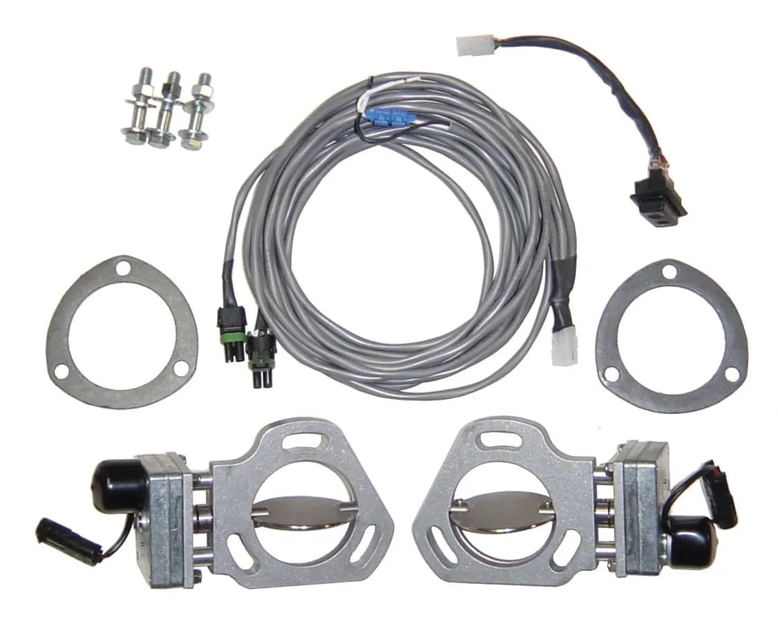 Dual Exhaust Electric Dump Cutout Natural Finish Hardware Incl Aluminum And 304 Stainless Steel Material Pypes Exhaust
