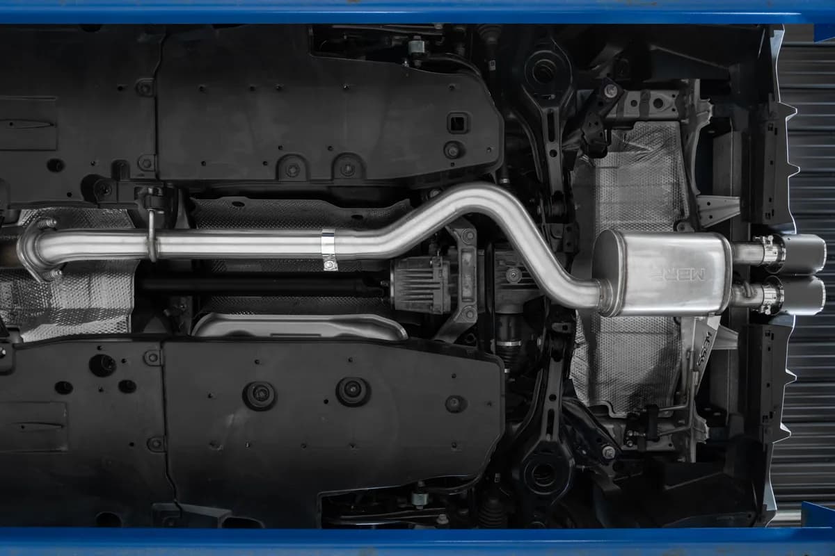 2023-Up Toyota Corolla GR 1.6L Armor Pro T304 Stainless Steel 3 Inch Cat-Back Dual Center Rear Exit with Burnt End Tips MBRP