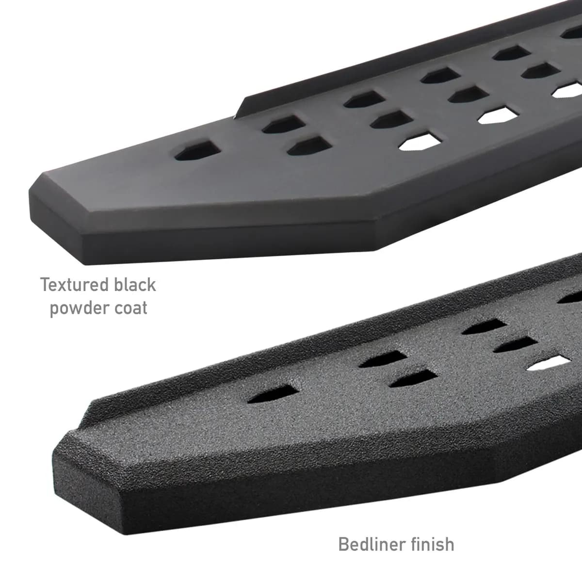 Go Rhino 6944256820T - RB20 Running Boards With Mounting Brackets & 2 Pairs of Drop Steps Kit - Protective Bedliner Coating