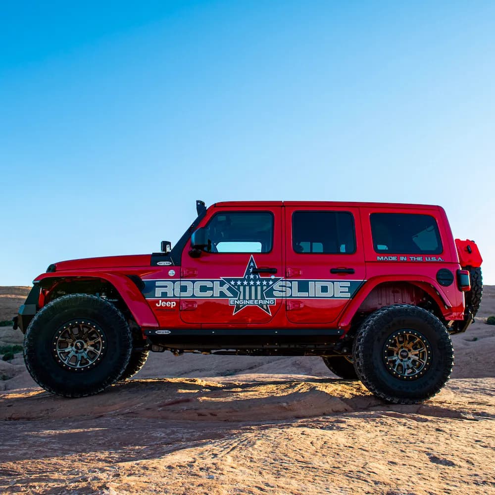 Jeep JL Side Step Sliders For 2024 Wrangler JL 4 Door Models Set Rock Slide Engineering