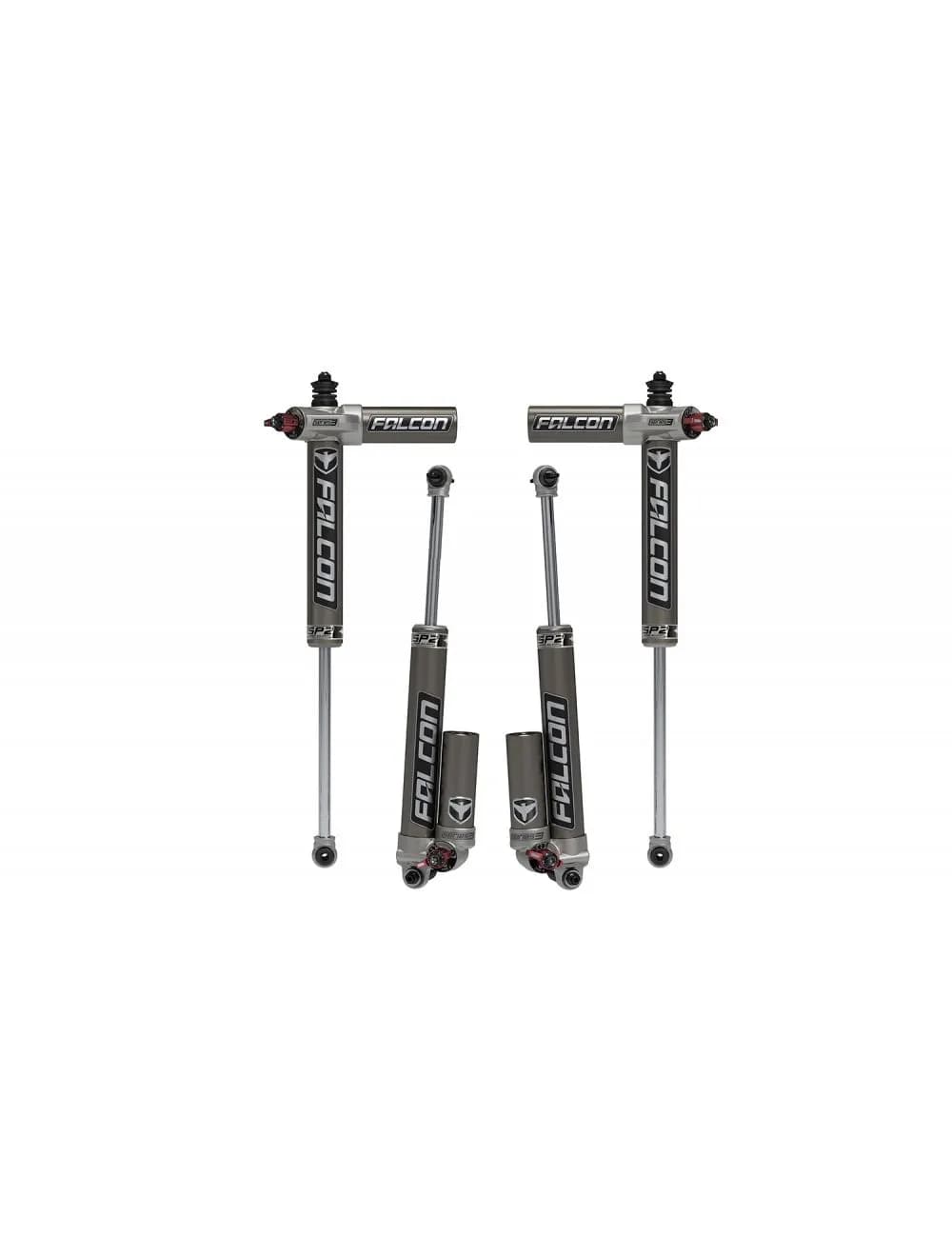 JK 4dr: Falcon SP2 3.3 Fast Adjust Piggyback Shock Kit (3-4.5” Lift)