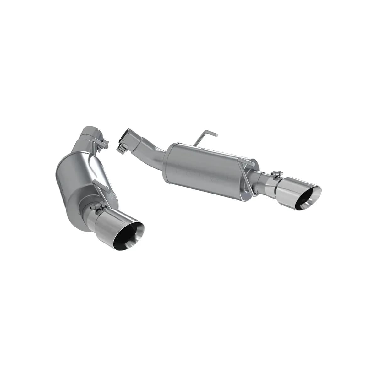 Armor Lite Axle Back Exhaust System; 2.5 in.; Incl. Dual Mufflers/Hardware/4 in. Outlet Diameter Tips; Dual Split Rear Exit; Aluminized;