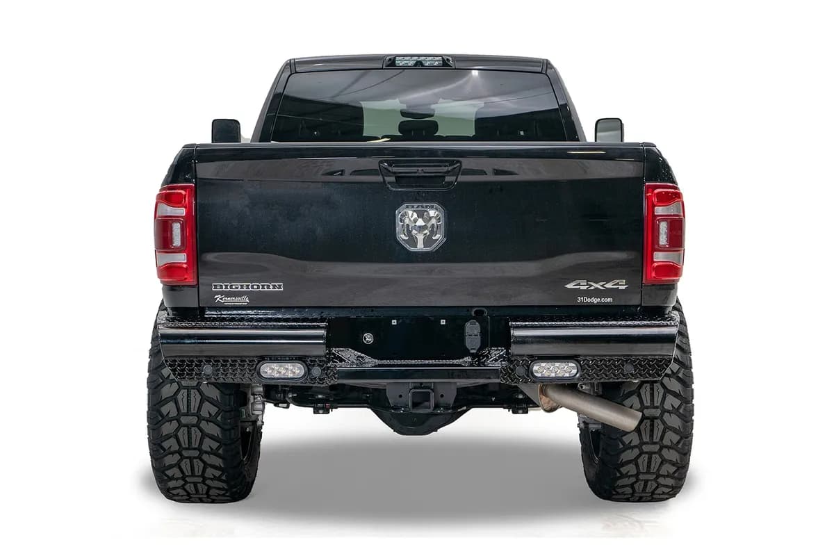 19-C RAM 25003500 New Body Style Black Steel Rear Bumper