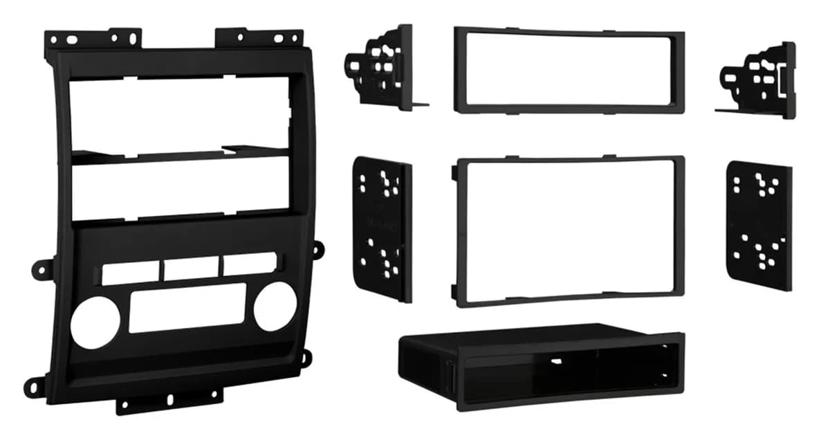 Turbokits; Radio Installation Kit; Incl. Instructions/Hardware; For Double Din or Two Single Din; Recessed Din Opening; Black;