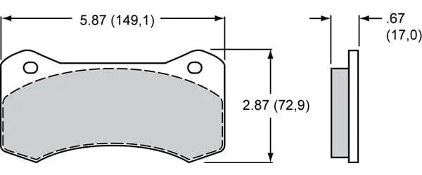Wilwood Pad 6617-20 Aero .67 Thk Axle Set 150-20-6617k