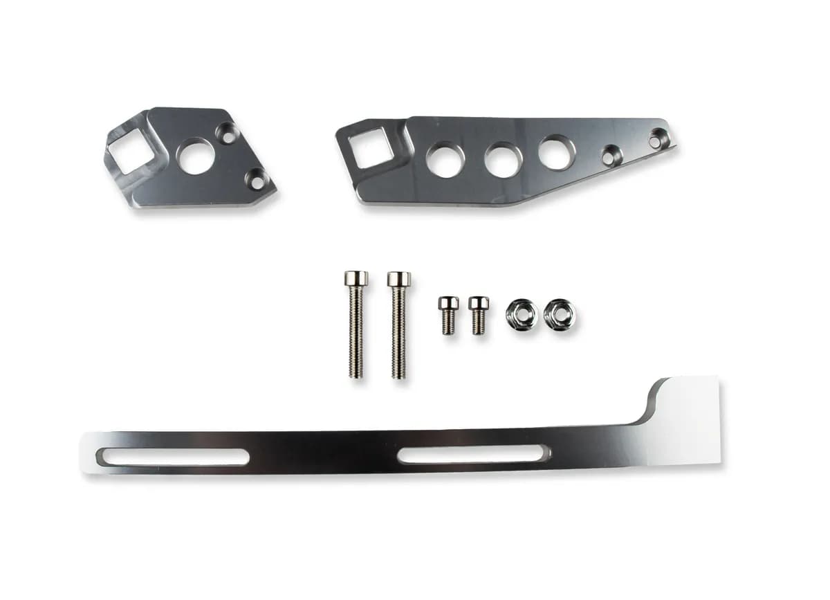 Sniper EFI Intake Throttle Cable bracket Kit for LS1/LS2/LS6 fabricated series intake manifolds -Silver Finish
