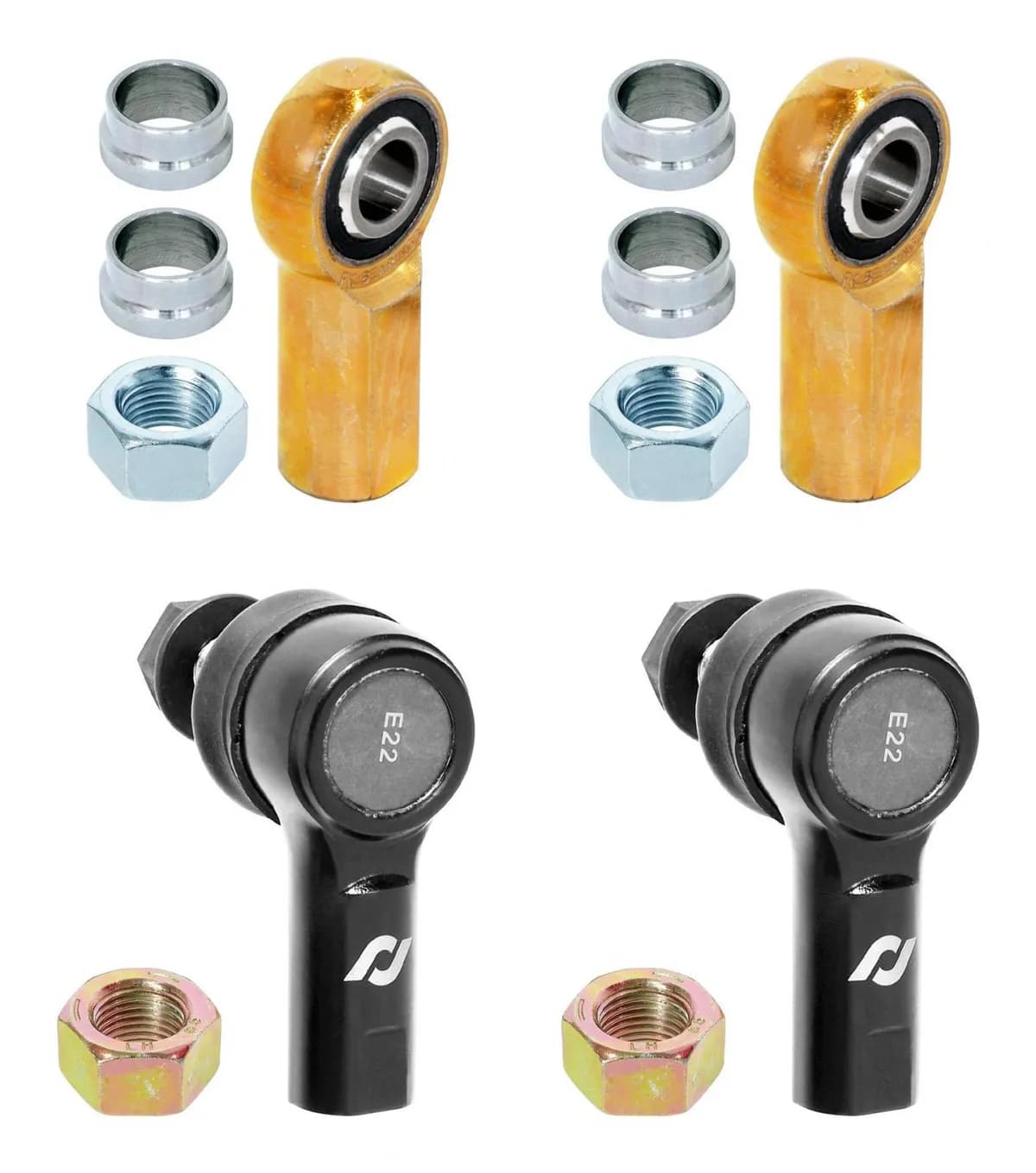 Antirock® Sway Bar End Link Hardware Kit; Adjustable End Link Rod End Pack; Rear; Sealed Style;