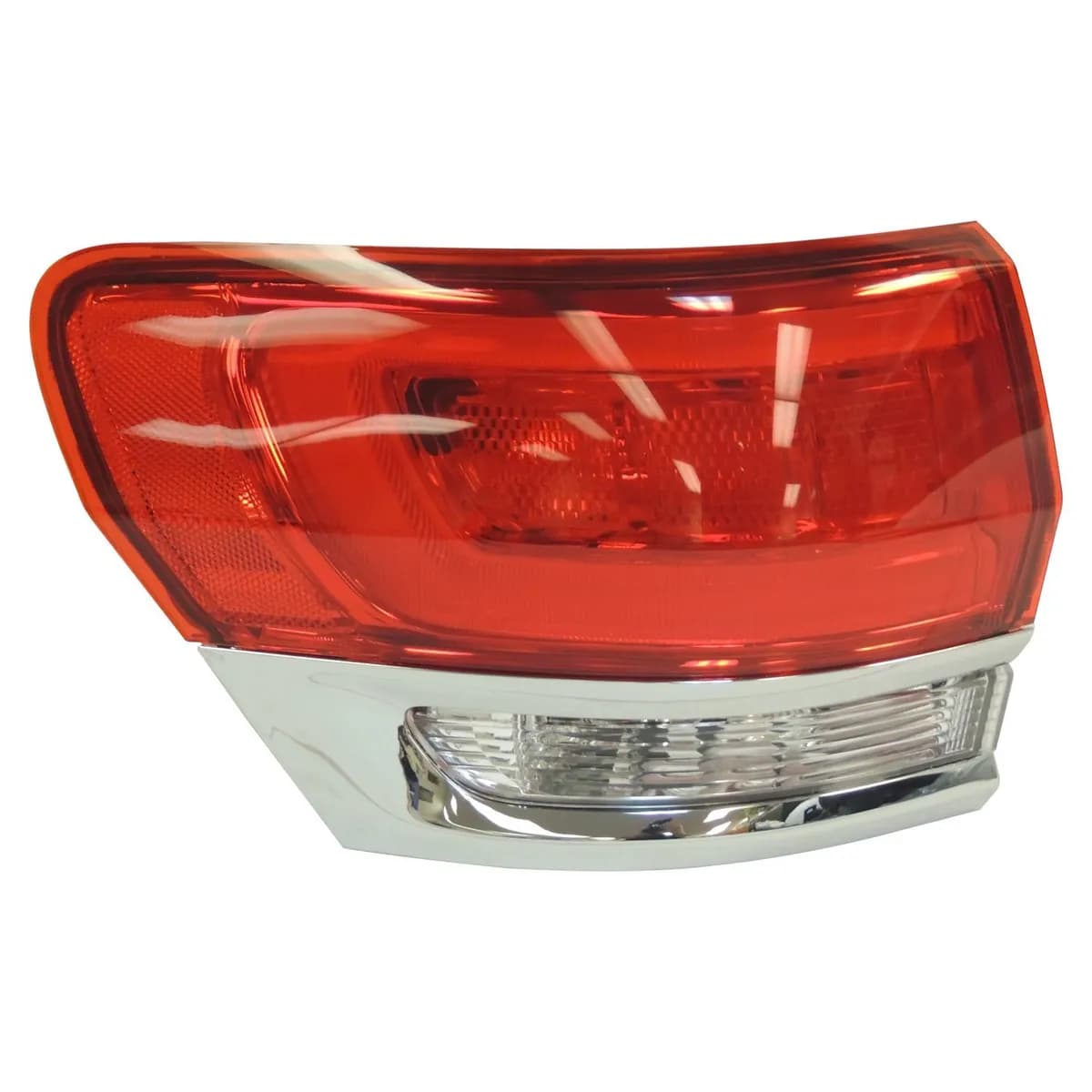 Crown Automotive Jeep Replacement 68110017AD Left Tail Lamp Assembly w/ Chrome Bezel for 14-18 Jeep WK Grand Cherokee