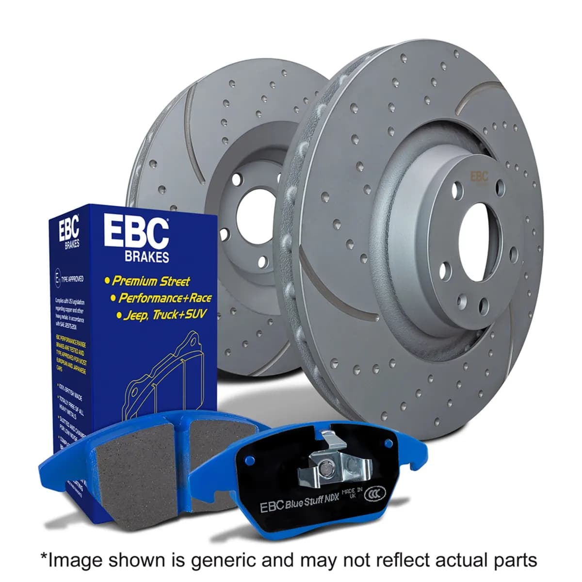 S6 Kits Bluestuff and GD Rotors; Rear; FMSI Pad No. D606; Vented; 6 Bolt Holes; 312mm Dia.; 68.1mm Height; 18mm Thick; 108mm Center Hole Dia.;