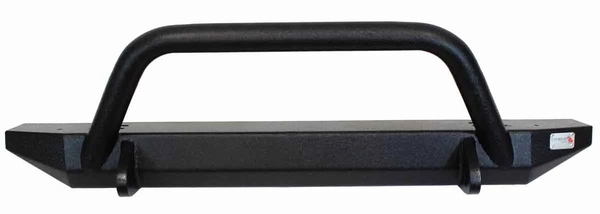 Black textured powder coat, 3/16in. 7-Gauge steel, 44 in. Wide, 1-3/4in. .120 wall raised winch guard