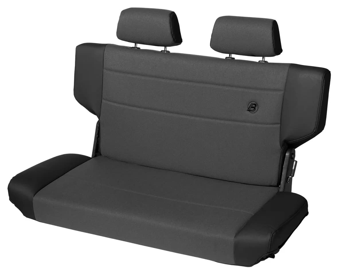 Black Denim Trailmax II Seats Trailmax II F & T Bench Seat, Rear, center fabric insert Jeep 97-06 Wrangler;