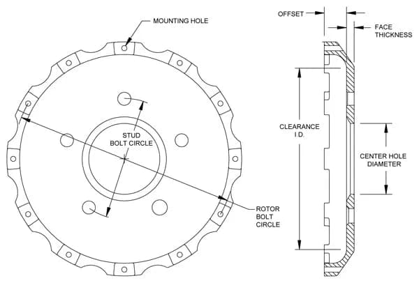 Wilwood HAT12x8.75 BC5x4.724 120mm MT.535