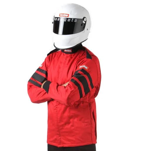 Multi Layer Racing Driver Fire Suit Jacket; Sfi 3.2a/ 5 ; Red Medium