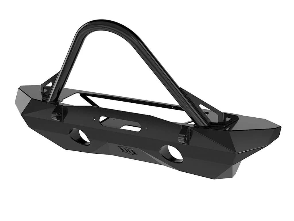 0718 Wrangler Pro Series Mid Width Front Bumper Rec Winch Mnt W/ Stinger & Tabs