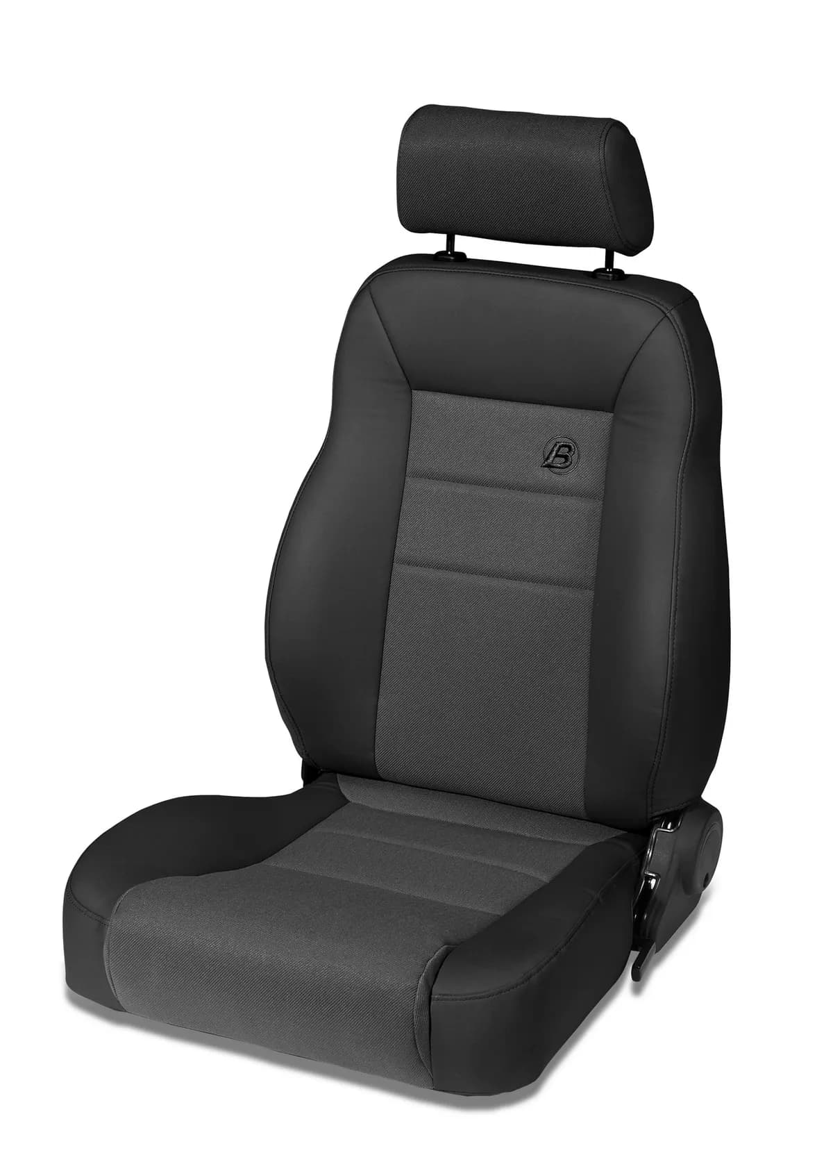 Black Denim Trailmax II Seats Trailmax II Pro Seat, Passenger side, Front, center fabric insert Jeep 76-06 CJ7 & Wrangler; 97-02 req. Adapter 51256; 03-06 req. Adapter 51245 Drvr/51248 Psngr