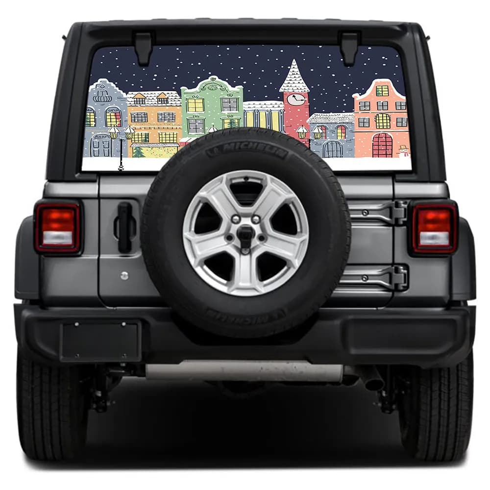 Xmas Village Rear Window Decal