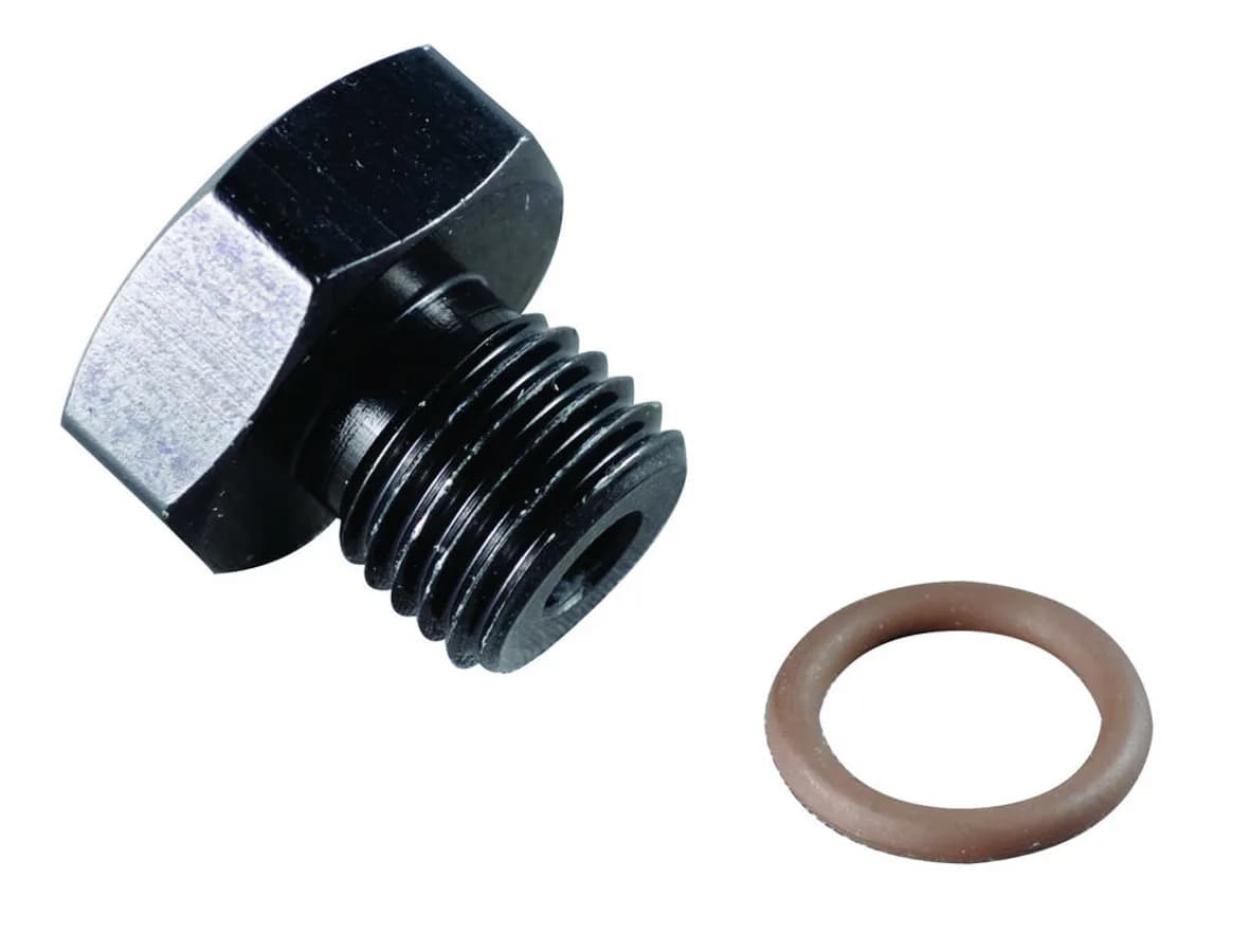 #10 Port Plug 7/814 Black With 1/8 Fpt Port