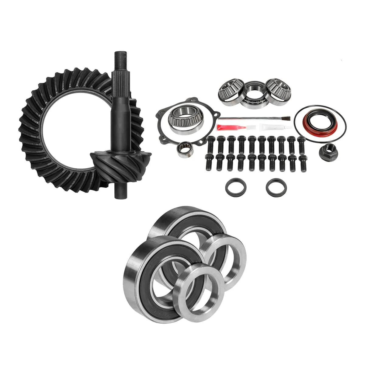 Muscle Car Re-Gear Kit For Ford 8 Differential 25 Spline 3.00 Ratio 8.0 Inch Ford 3.00 Rear R&P Gear/ Install Kit Package Fits Std Open Carrier W/ 1.625 Inch Bearing Journal Yukon Gear