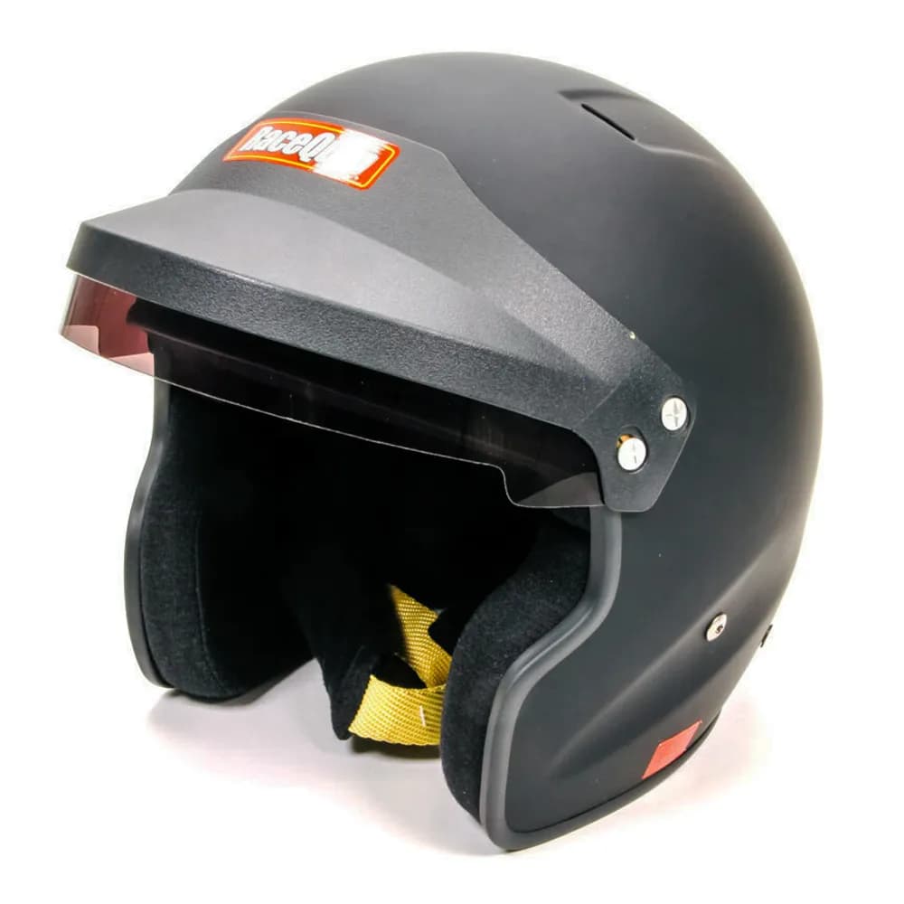 Of20 Open Face Helmet Snell Sa2020 Rated Gloss Black Medium