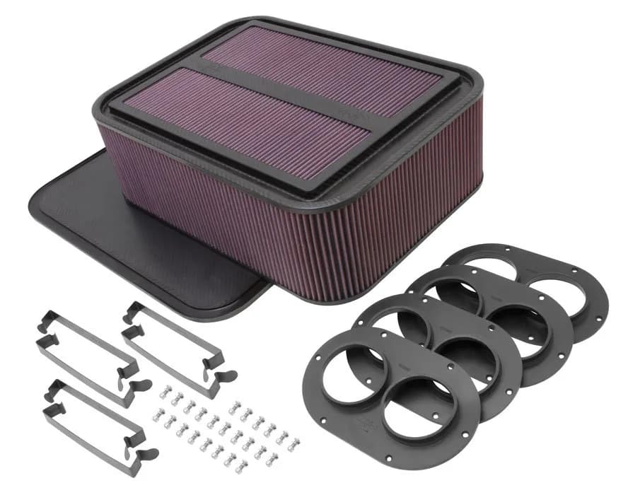 Gen 2; Carbon Fiber Air Box Large w/ 2.75 Air Horn Custom Racing Assembly