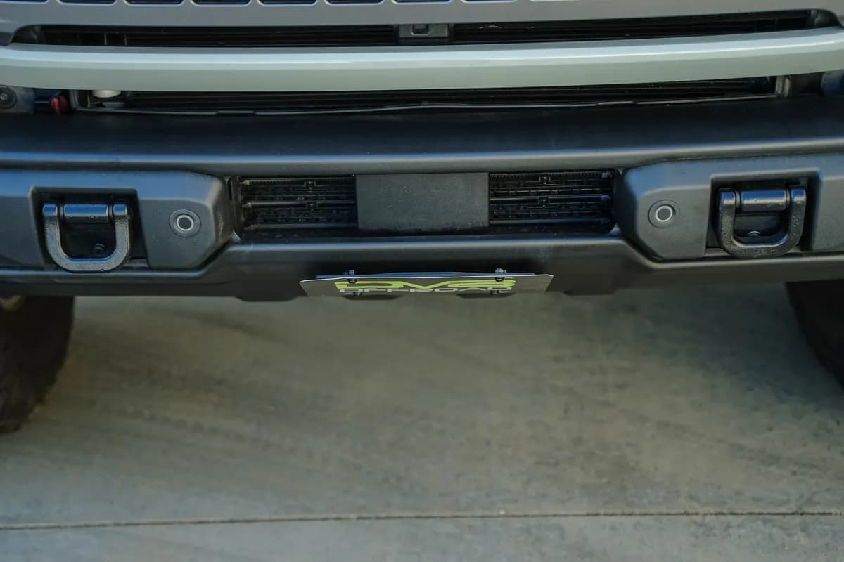 2021-2024 Ford Bronco DV8 Offroad Capable Bumper Slanted Front License Plate Mount