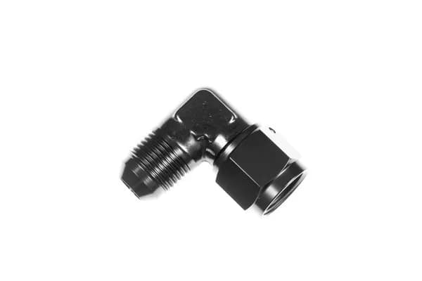 12an Male Adapter to 12an Female Adapter 90 Degree Black