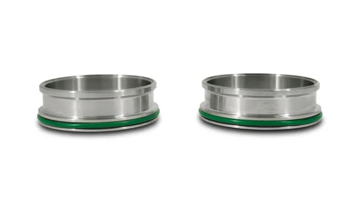 Vibrant Performance - 12556 - HD Clamp Stainless Weld Ferrules with O-Rings for 3.00 in. O.D. Tubing