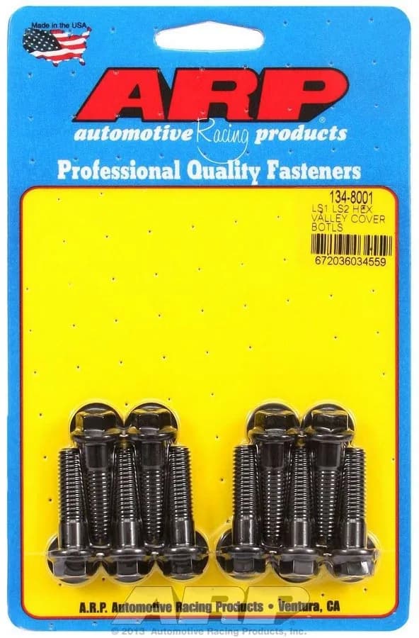 Ls1/Ls2 Hex Valley Cover Bolt Kit Black Oxide