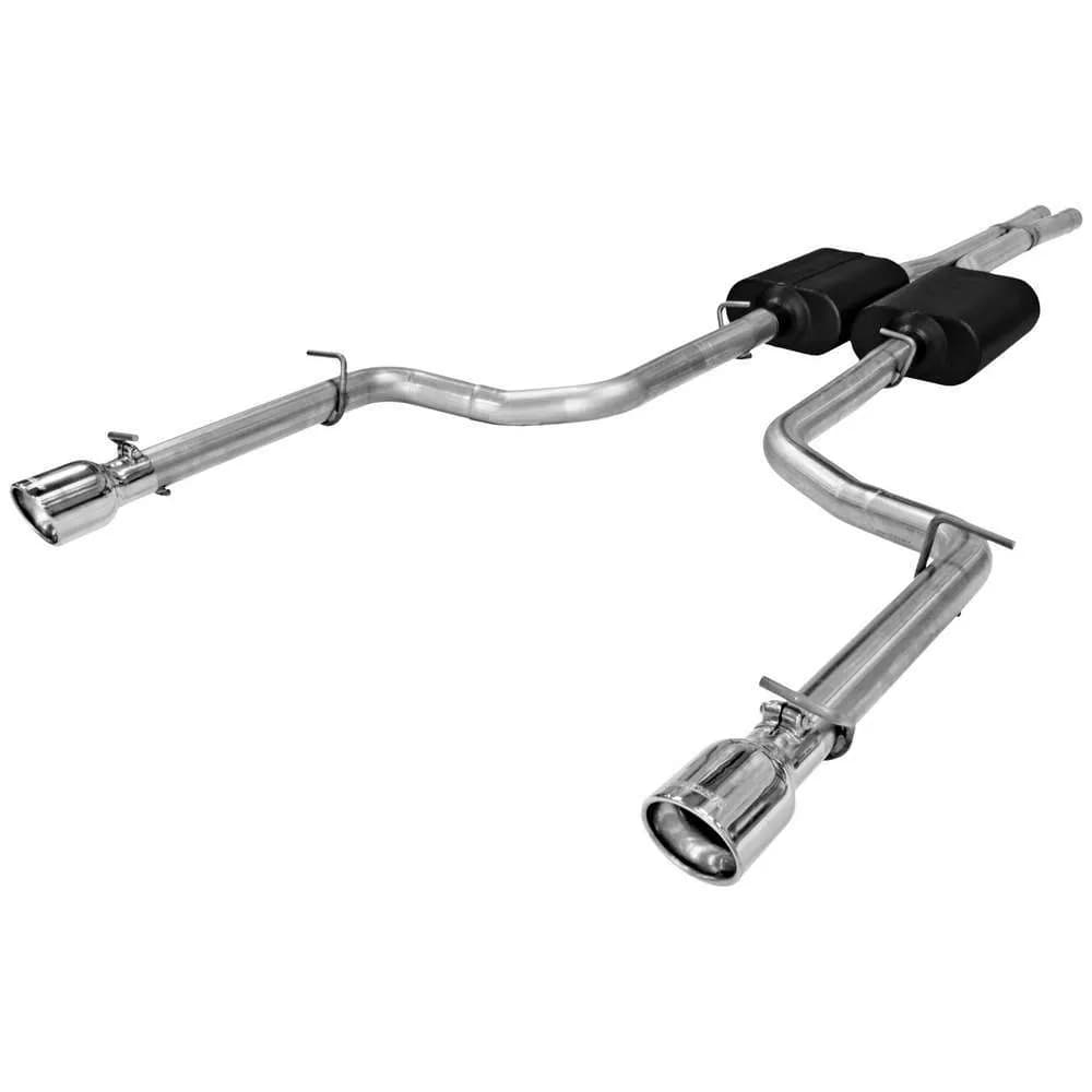 05-10 Dodge Magnum RT Charger RT Chrysler 300C 5.7L Incl. AWD 2.50in Mandrel Bent Tubing Super 40 Series Mufflers Scavenger X-Pipe 4.00in Logo Embossed Tips American Thunder DOR 409S Stainless Steel