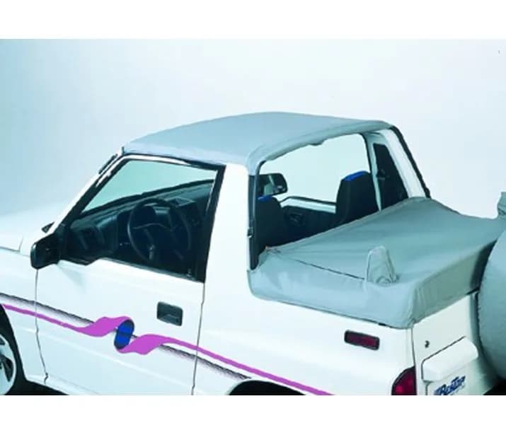 Black Denim Bikini Top Bikini Top, Strapless Geo/Suzuki 95-98 Tracker/Sidekick; Targa (standard length); Must have factory soft top windshield header