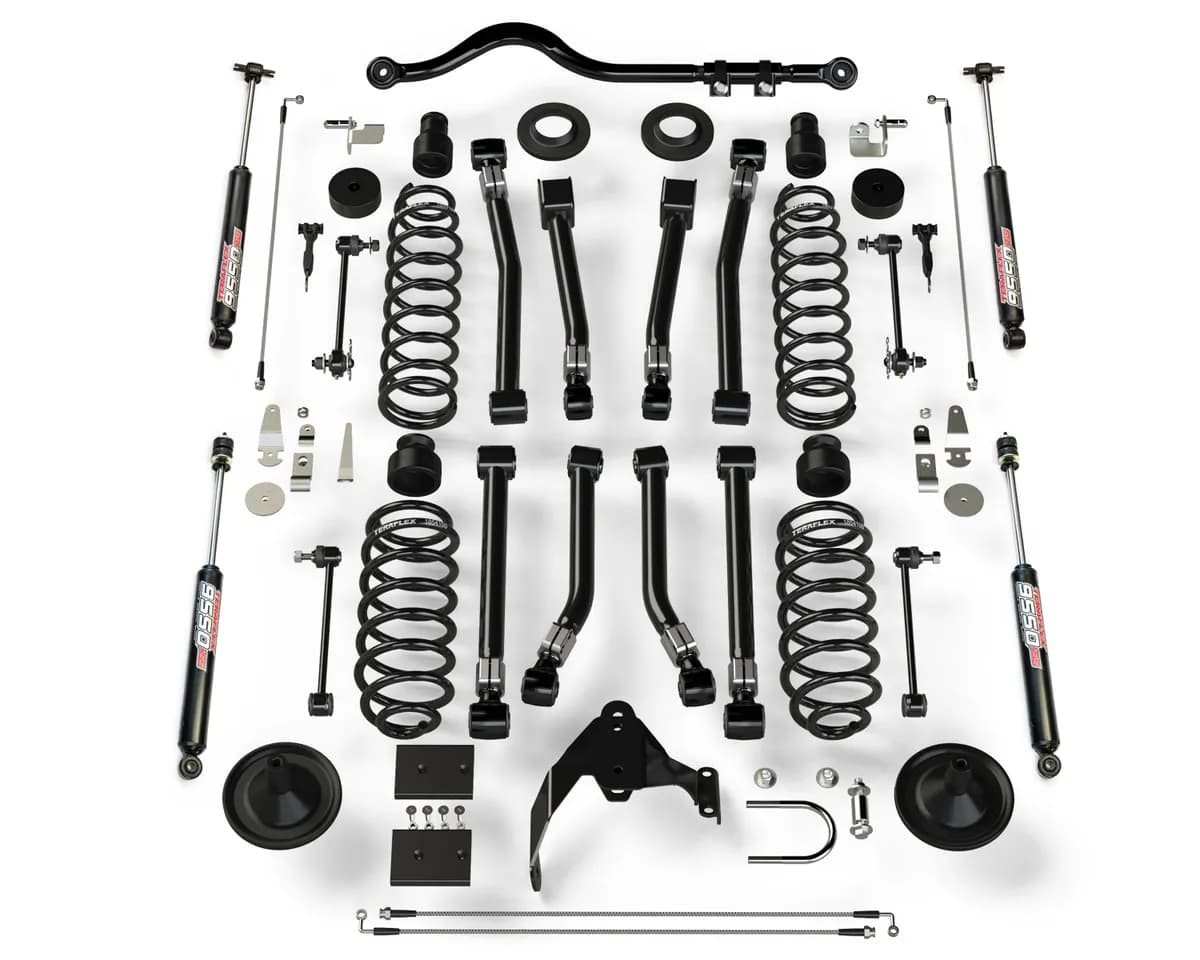 Teraflex 4in Lift Kit w/ 8 Alpine Short Control Arms & 9550 Shocks - JK 4DR