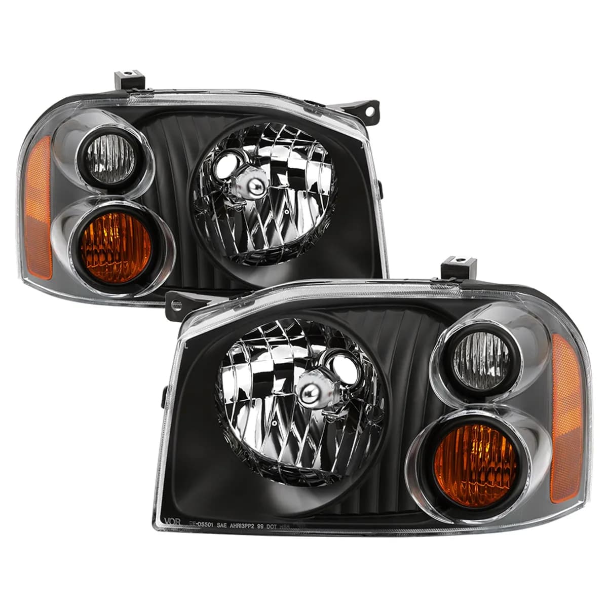 0104 Frontier OEM Headlights Black