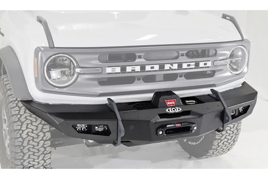 2021+ Bronco Black Ops Full Width Winch Front Bumper (Black Powder Coated)
