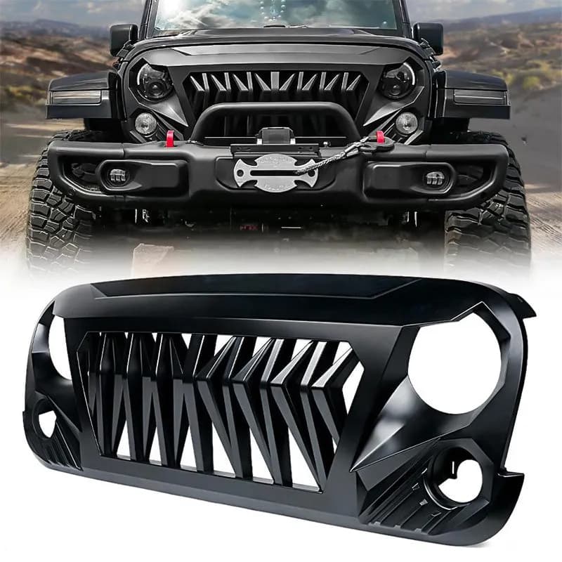 USA Only Venom Series Replacement Grille For Jeep Wrangler 2007-2018 JK Jku