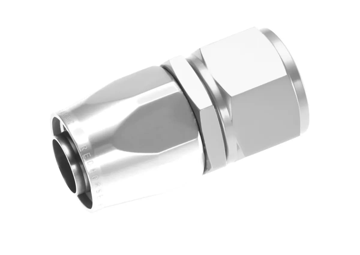 10 Straight Female Aluminum Hose End Clear