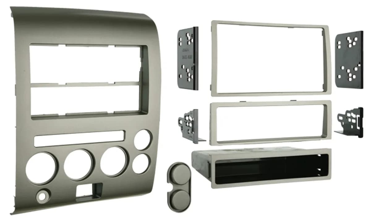 TURBOKits; Radio Installation Kit; Incl. Instr./Hardwre/Storge Pcket/Snap-In ISO Support System;For Double/Two Single DIN;High-Grade ABS Plastic; w/Dual Zone Climate Control;