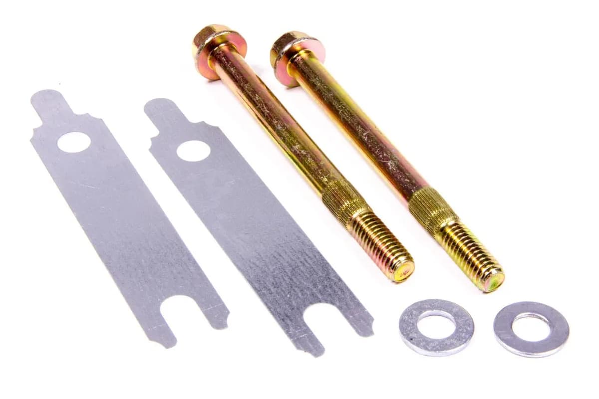 Starter Bolt/Shim; 0.015 in. Shims; 2 Mounting Bolts; Chrome;