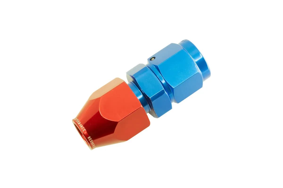 08 to 1/2 Hard Line Female Aluminum Hose End Red&blue