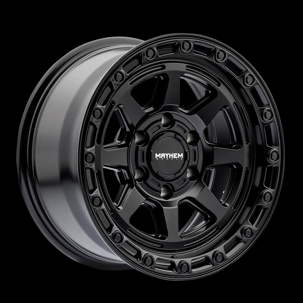 Mayhem Offroad Wheels Ridgeline 8306 MB 17x8.5 Black -6 Off Set 6 Lug 4.51 BSM 87.1 Bore Cast Aluminum
