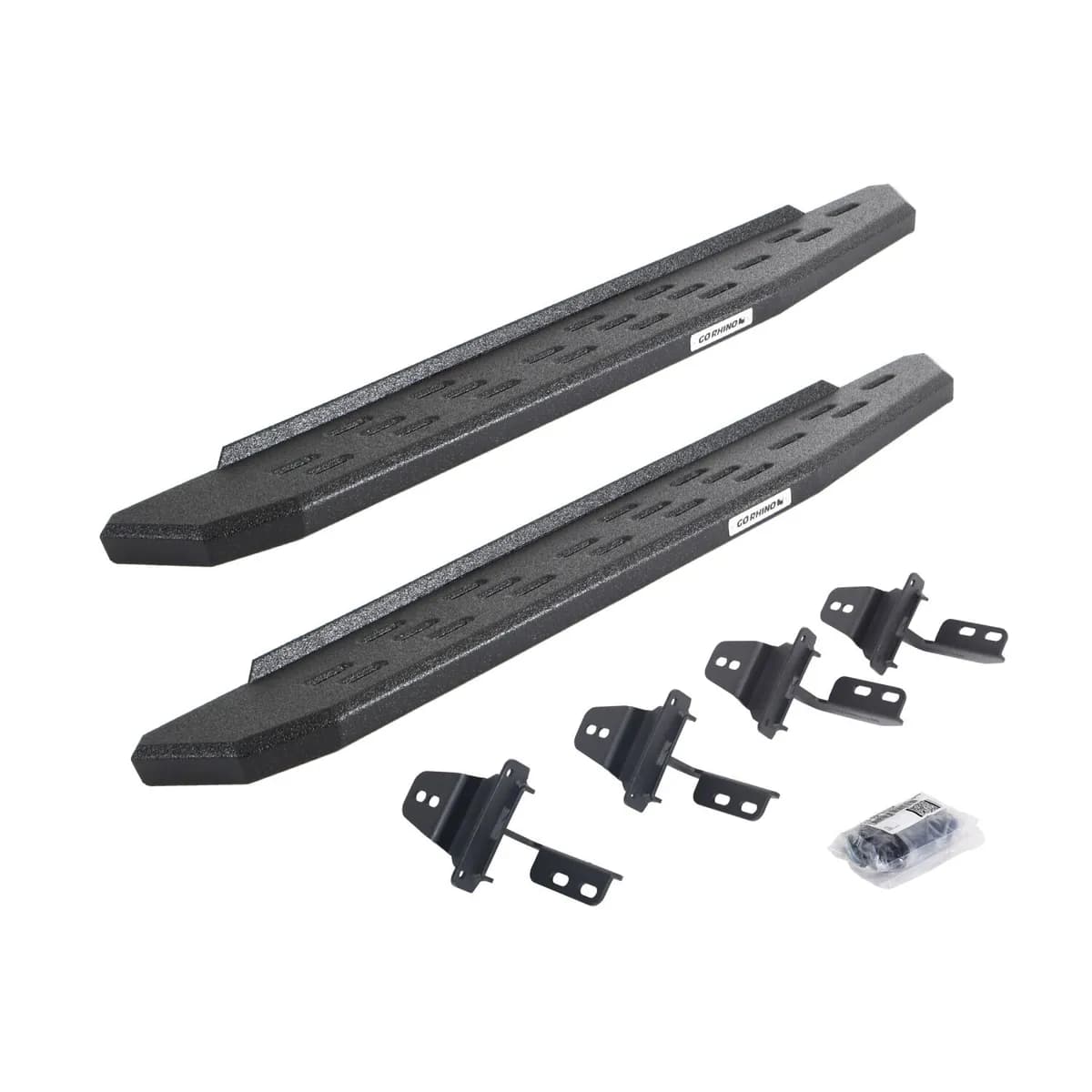 Go Rhino 69692648T - RB30 Running Boards with Mounting Bracket Kit - Protective Bedliner Coating