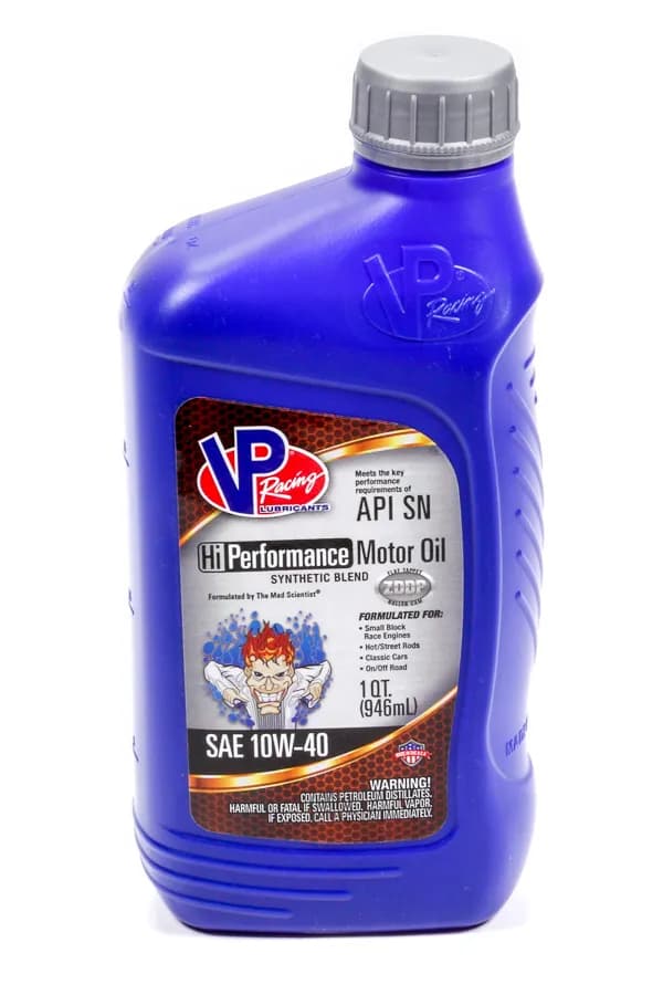 VP Racing Fuels 2965 VP SYN Blend 10W-40 Hi-Performance Motor Oil Qt