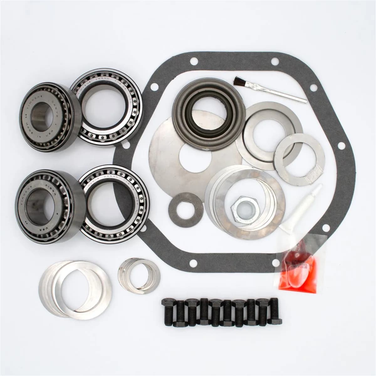 Eaton Master Differential Install Kit; Front/Rear; Dana 44; 10 Cover Bolts; 10 Ring Gear Bolts; 30 Axle Spline; 26 Pinion Spline; Standard Rotation;