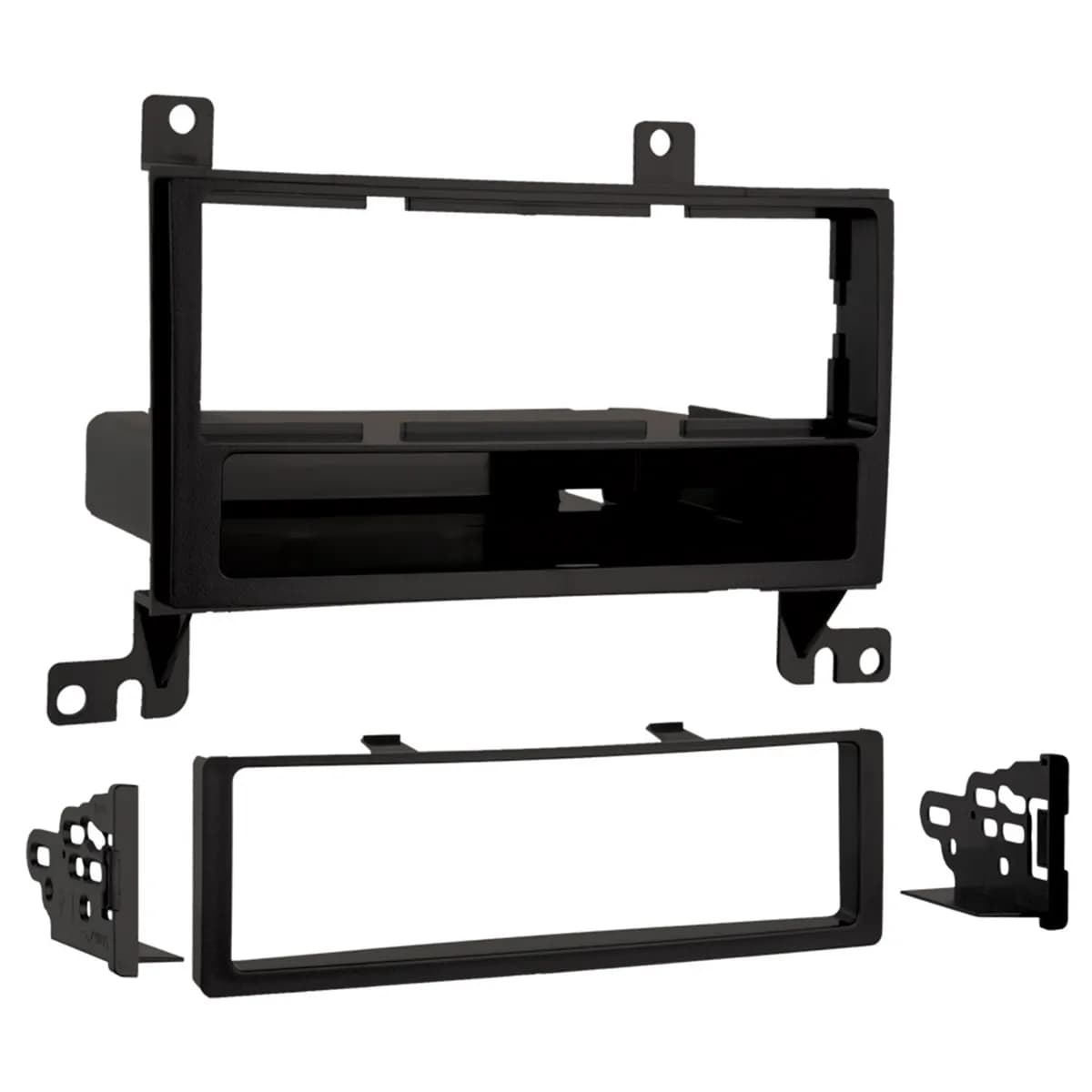Turbokits; Radio Installation Kit; Incl. Instructions/Hardware; For Double Din or Two Single Din; High-Grade ABS Plastic; W/Pocket; Black;