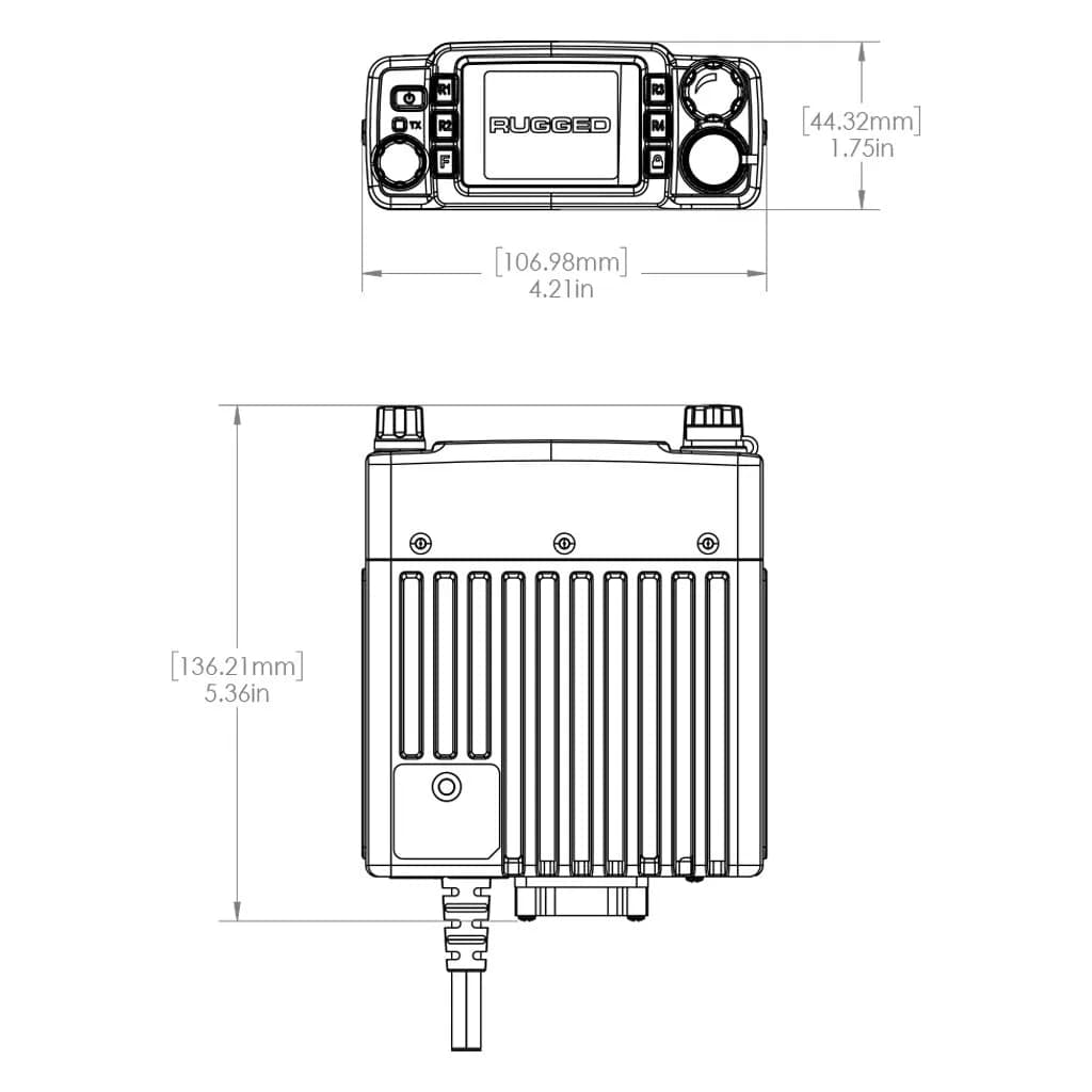 Essential Radio Kit Gmr25 Waterproof Gmrs Mobile 25watt Radio Kit With Externa