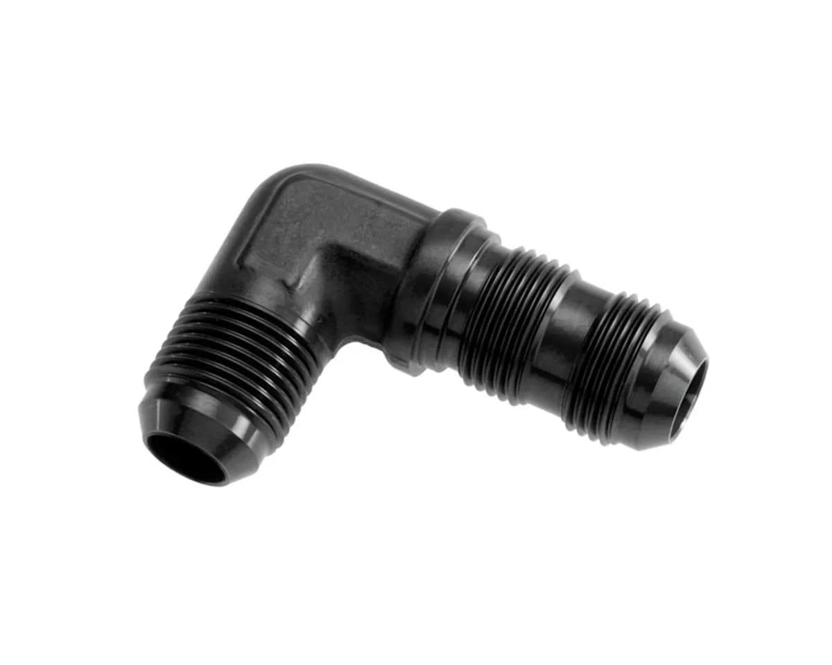 03 90 Degree Male An/Jic Bulkhead Adapter Black