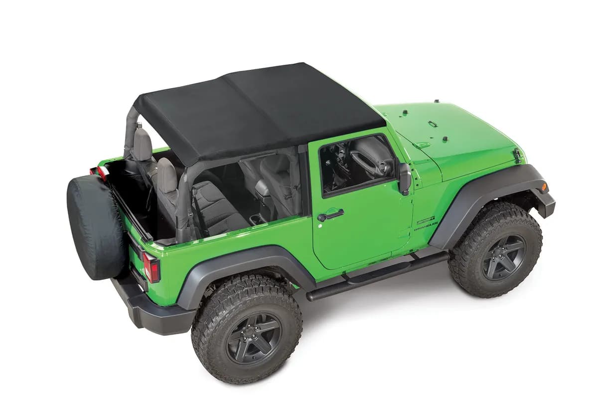 Fast Back Fabric Repl. Top No Doorskins Tinted Glass 07-18 2DR Jeep Wrangler MasterTwill MasterTop