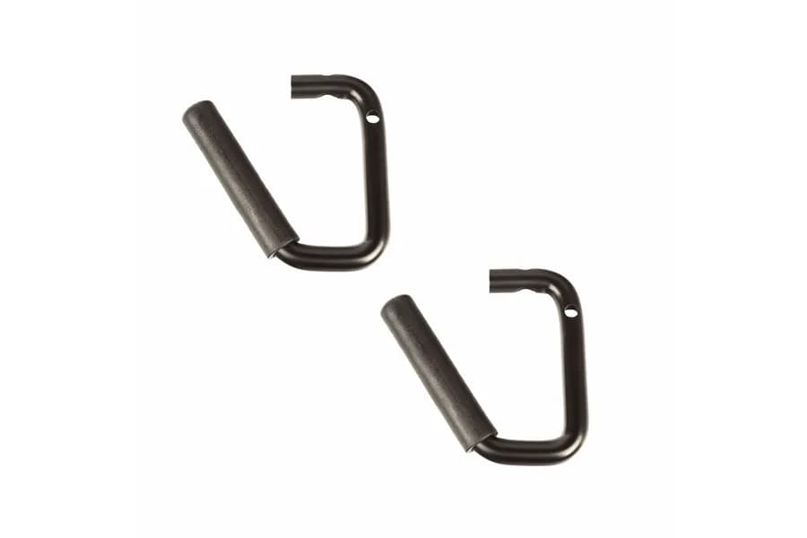 Rugged Ridge Steel Grab Handles - Black, Front - JK