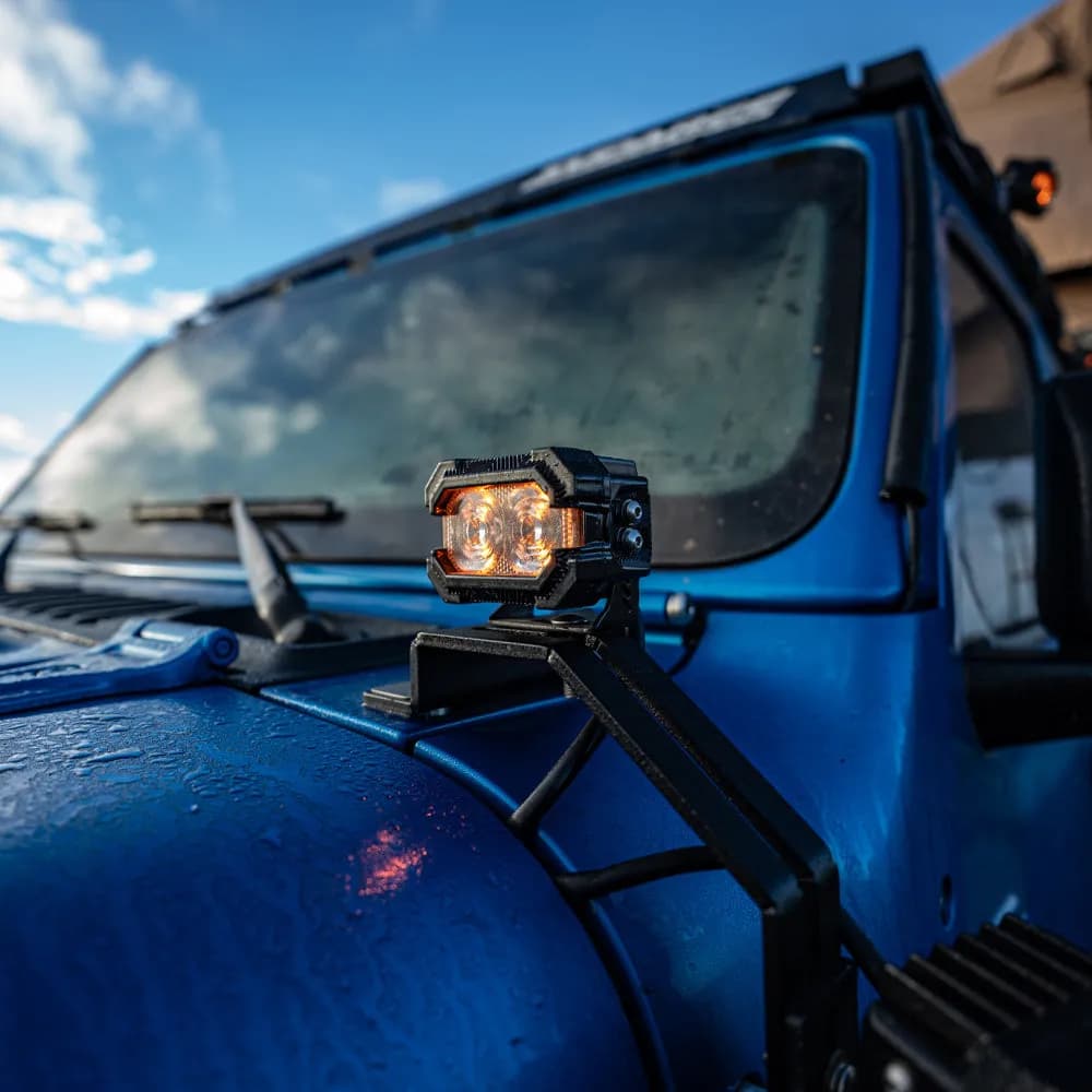 "Recon2 3"" LED Pods with Amber DRL Spot and Wide Beam"