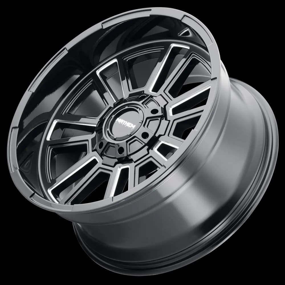 Mayhem Offroad Wheels Apollo 8115 GB-M 20x10 Milled Gloss Black -19 Off Set 8 Lug 125.2 Bore 170 Bolt Circle Cast Aluminum
